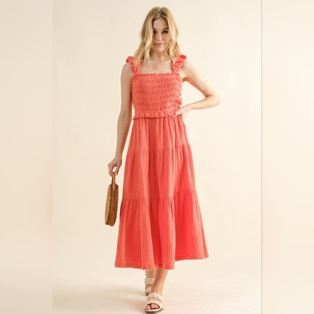 Smocked Ruffle Dress‎